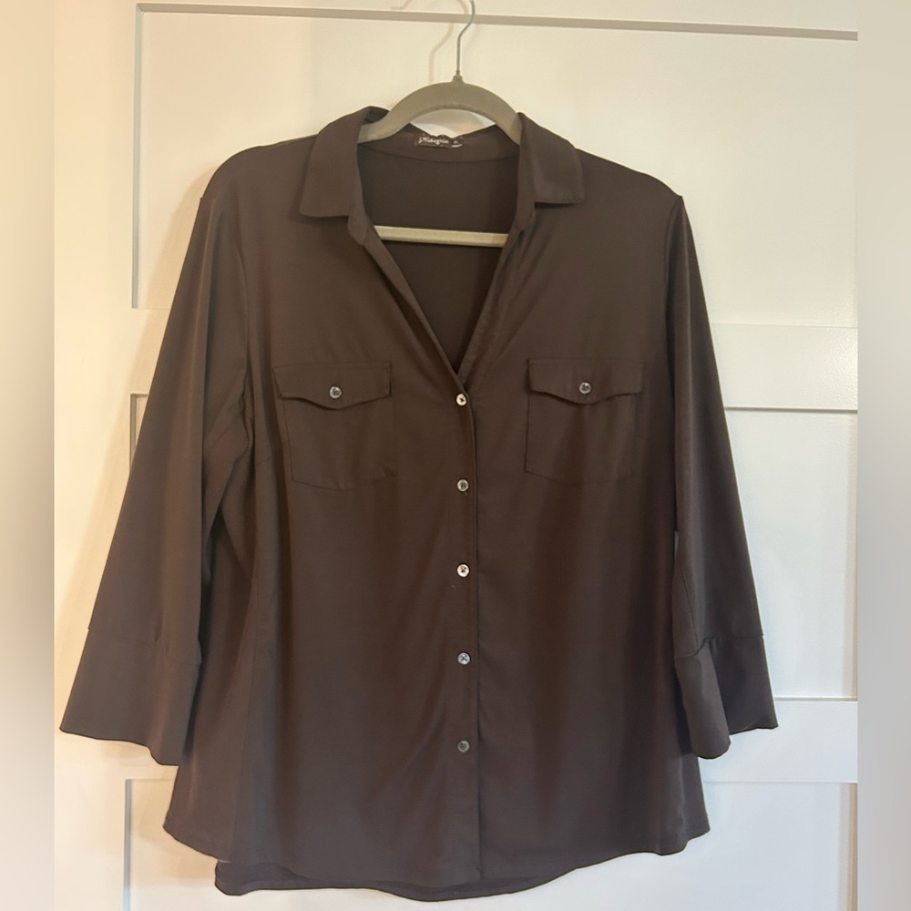 J.McLaughlin Women's size XL Catalina Cloth Button Down Brynn Blouse